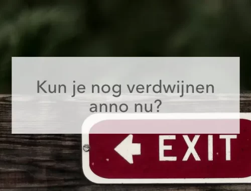 verdwijnen Exit bordje