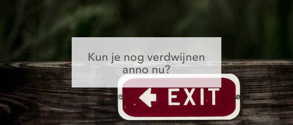 verdwijnen Exit bordje