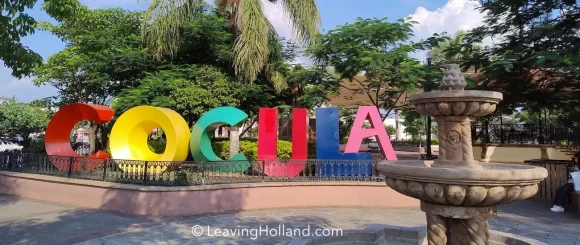 Colula Mexico letters in park