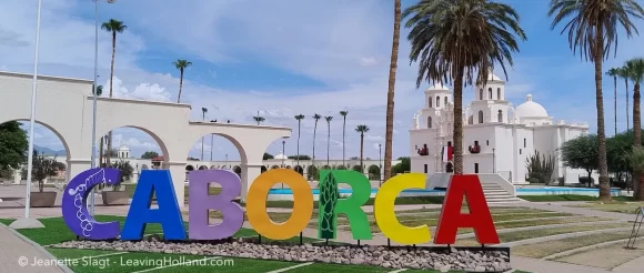 Letters van caborca, sonora Mexico