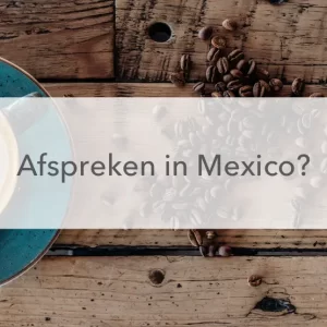 lkom koffie op houden tafel en Afspreken in La Paz als tekst