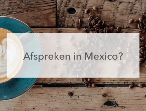 lkom koffie op houden tafel en Afspreken in La Paz als tekst