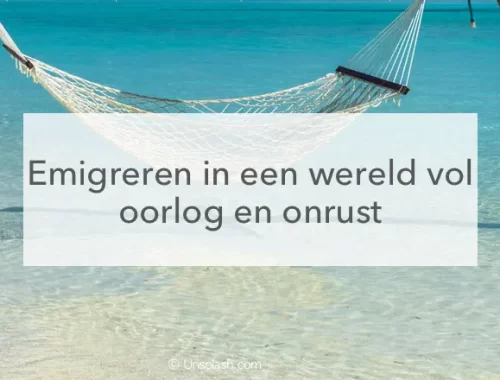 hangmat blauwe zee, emigratie in een wereld vol onrust en oorlog