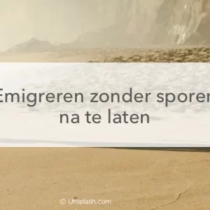 voetsporen strand emigreren zonder sporen na te laten