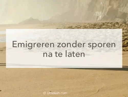 voetsporen strand emigreren zonder sporen na te laten