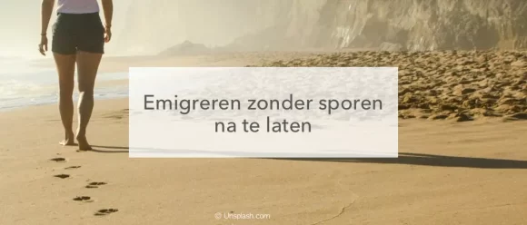 voetsporen strand emigreren zonder sporen na te laten