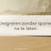voetsporen strand emigreren zonder sporen na te laten