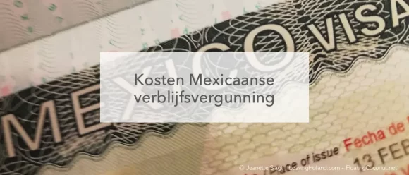 Kosten Mexicaanse verblijfsvergunning, visumsticker Mexico