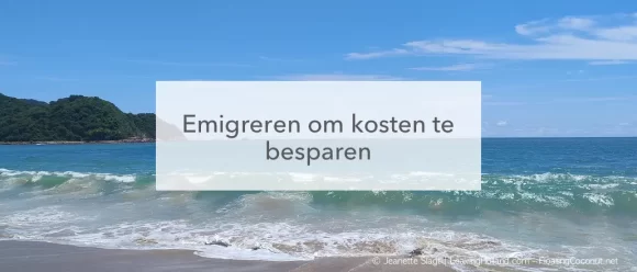 blauwe zee blauwe lucht, emigreren om kosten te besparen