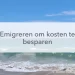 blauwe zee blauwe lucht, emigreren om kosten te besparen