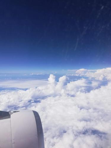 foto vanuit het vliegtuig