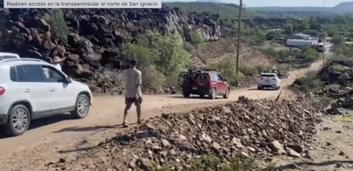 omleiding Carretera Transpeninsular bij La Yoca - San Ignacio BCS