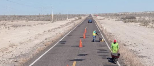 wegwerkzaamheden Carretera Transpeninsular BCS Mexico